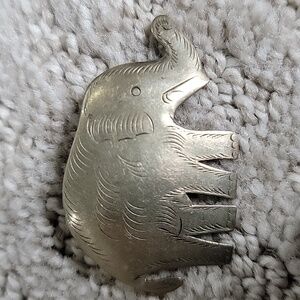 Vintage Silver / Gold Tone Elephant Brooch Approx 2 Inches